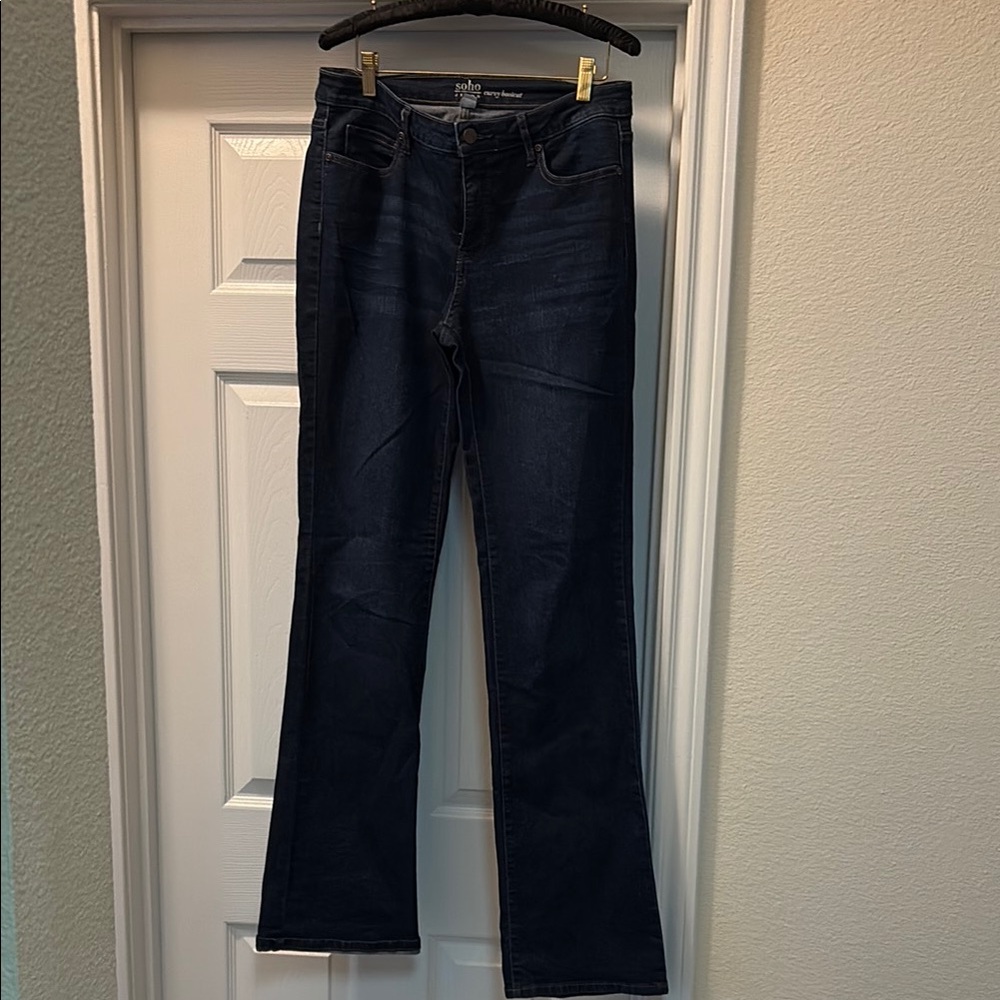 New York & Company Blue Boot Cut Jeans 8 long
